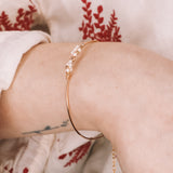 Nascita - Bracelet jonc femme personnalisable pierres precieuses de naissance or ou argent