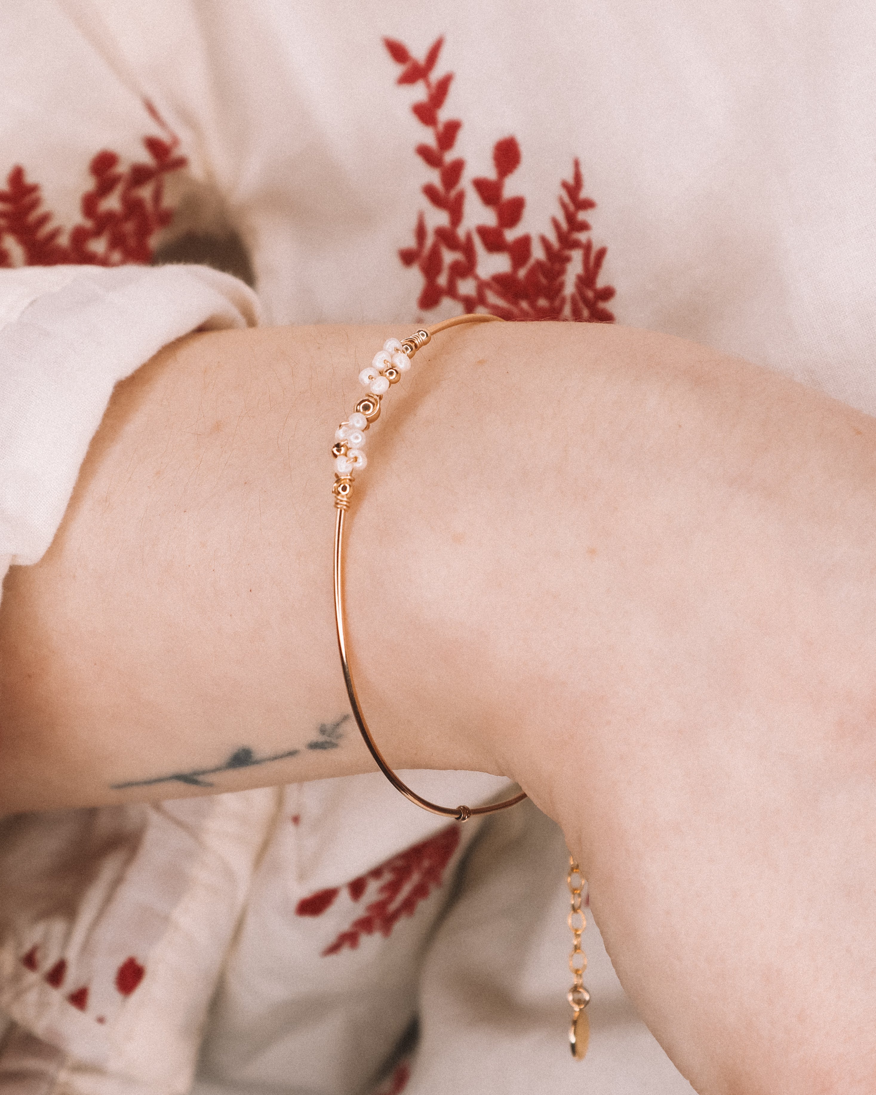 Nascita - Bracelet jonc femme personnalisable pierres precieuses de naissance or ou argent