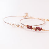 Nascita - Bracelet jonc femme personnalisable pierres precieuses de naissance or ou argent