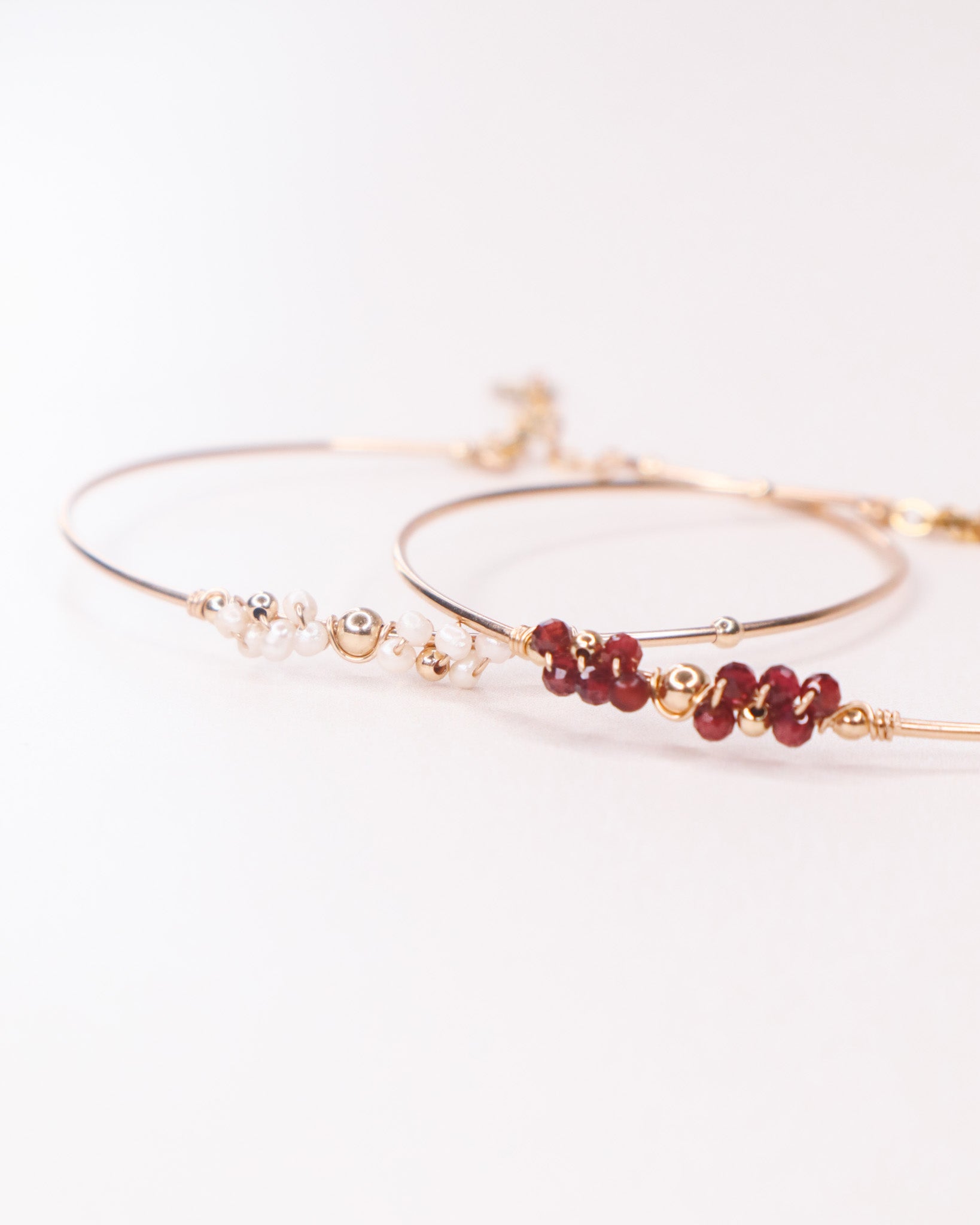 Nascita - Bracelet jonc femme personnalisable pierres precieuses de naissance or ou argent