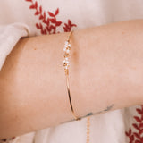 Nascita - Bracelet jonc femme personnalisable pierres precieuses de naissance or ou argent