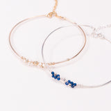 Nascita - Bracelet jonc femme personnalisable pierres precieuses de naissance or ou argent