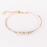 Nascita - Bracelet jonc femme personnalisable pierres precieuses de naissance or ou argent