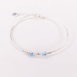 Nascita - Bracelet jonc femme personnalisable pierres precieuses de naissance or ou argent