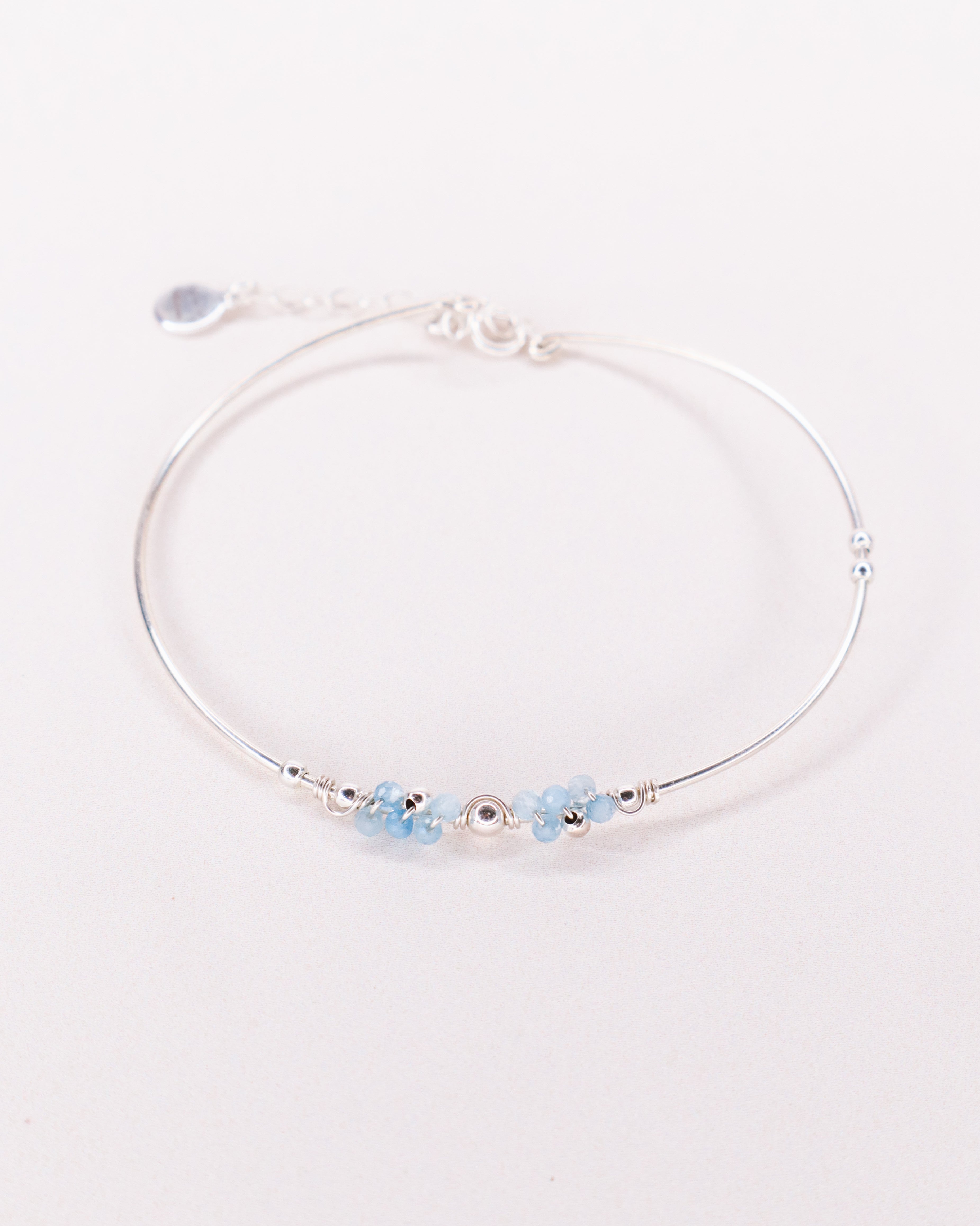 Nascita - Bracelet jonc femme personnalisable pierres precieuses de naissance or ou argent
