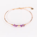 Nascita - Bracelet jonc femme personnalisable pierres precieuses de naissance or ou argent