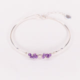 Nascita - Bracelet jonc femme personnalisable pierres precieuses de naissance or ou argent