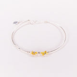 Nascita - Bracelet jonc femme personnalisable pierres precieuses de naissance or ou argent