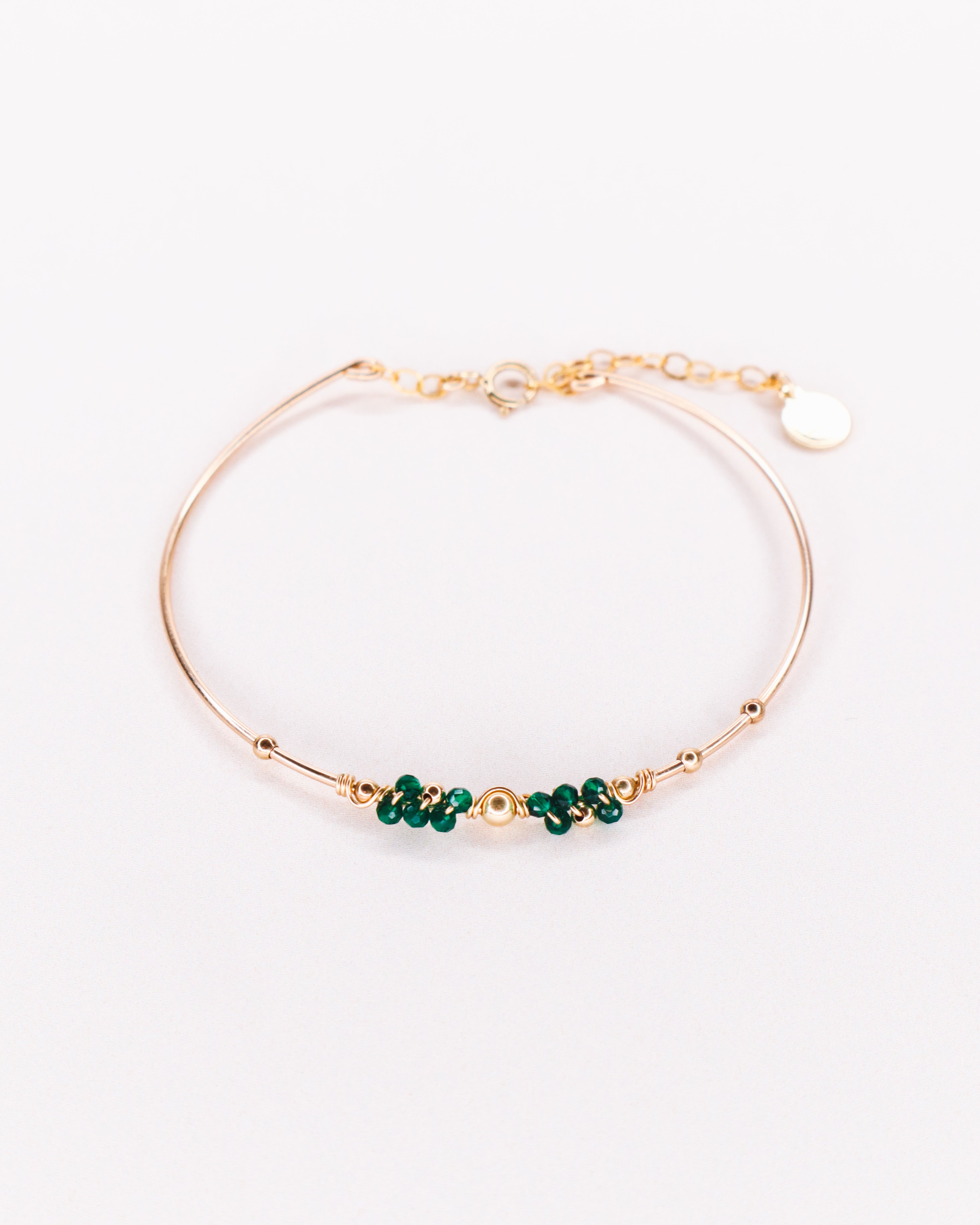 Nascita - Bracelet jonc femme personnalisable pierres precieuses de naissance or ou argent