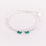 Nascita - Bracelet jonc femme personnalisable pierres precieuses de naissance or ou argent