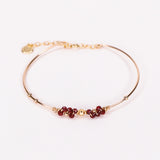 Nascita - Bracelet jonc femme personnalisable pierres precieuses de naissance or ou argent