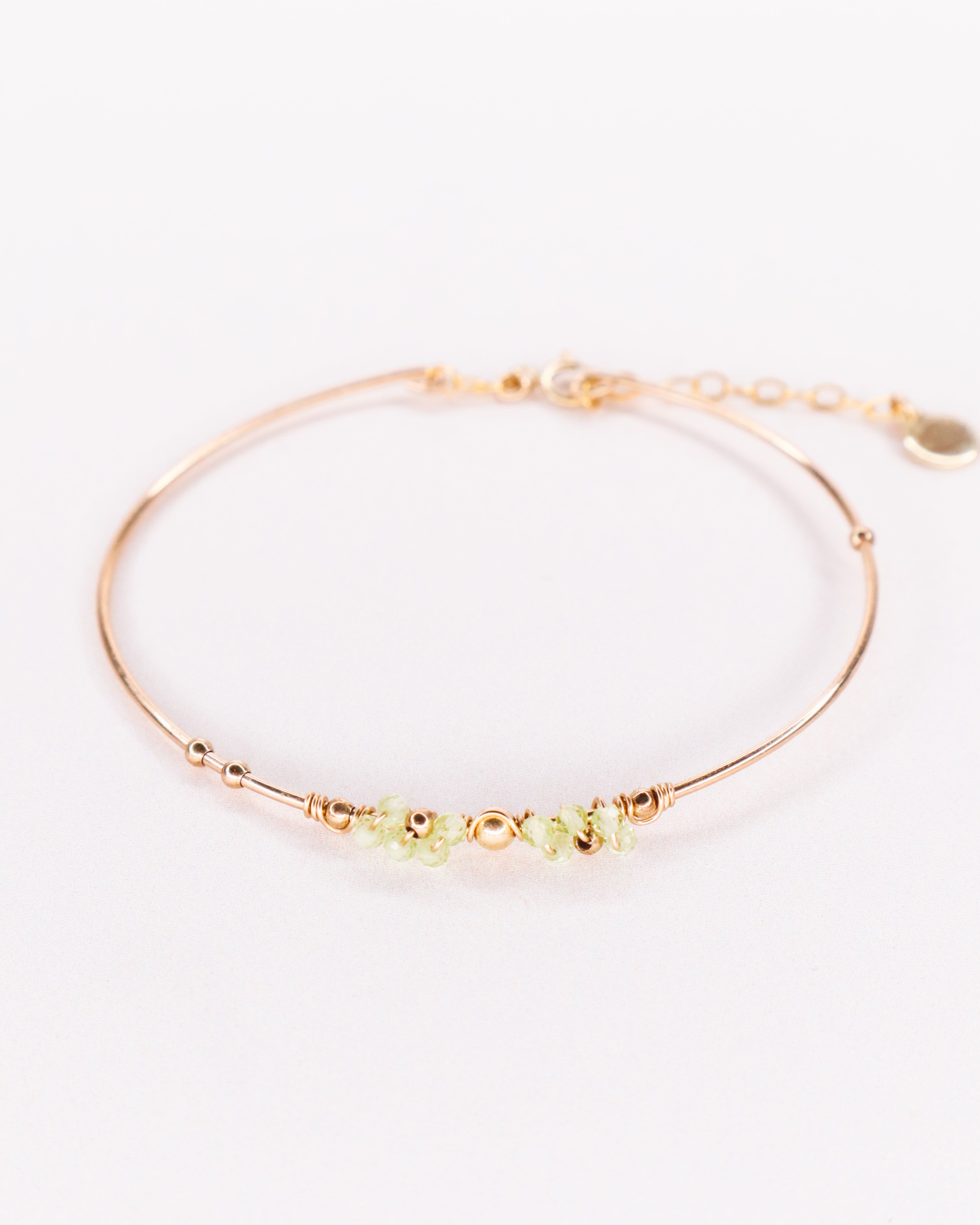 Nascita - Bracelet jonc femme personnalisable pierres precieuses de naissance or ou argent