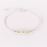 Nascita - Bracelet jonc femme personnalisable pierres precieuses de naissance or ou argent