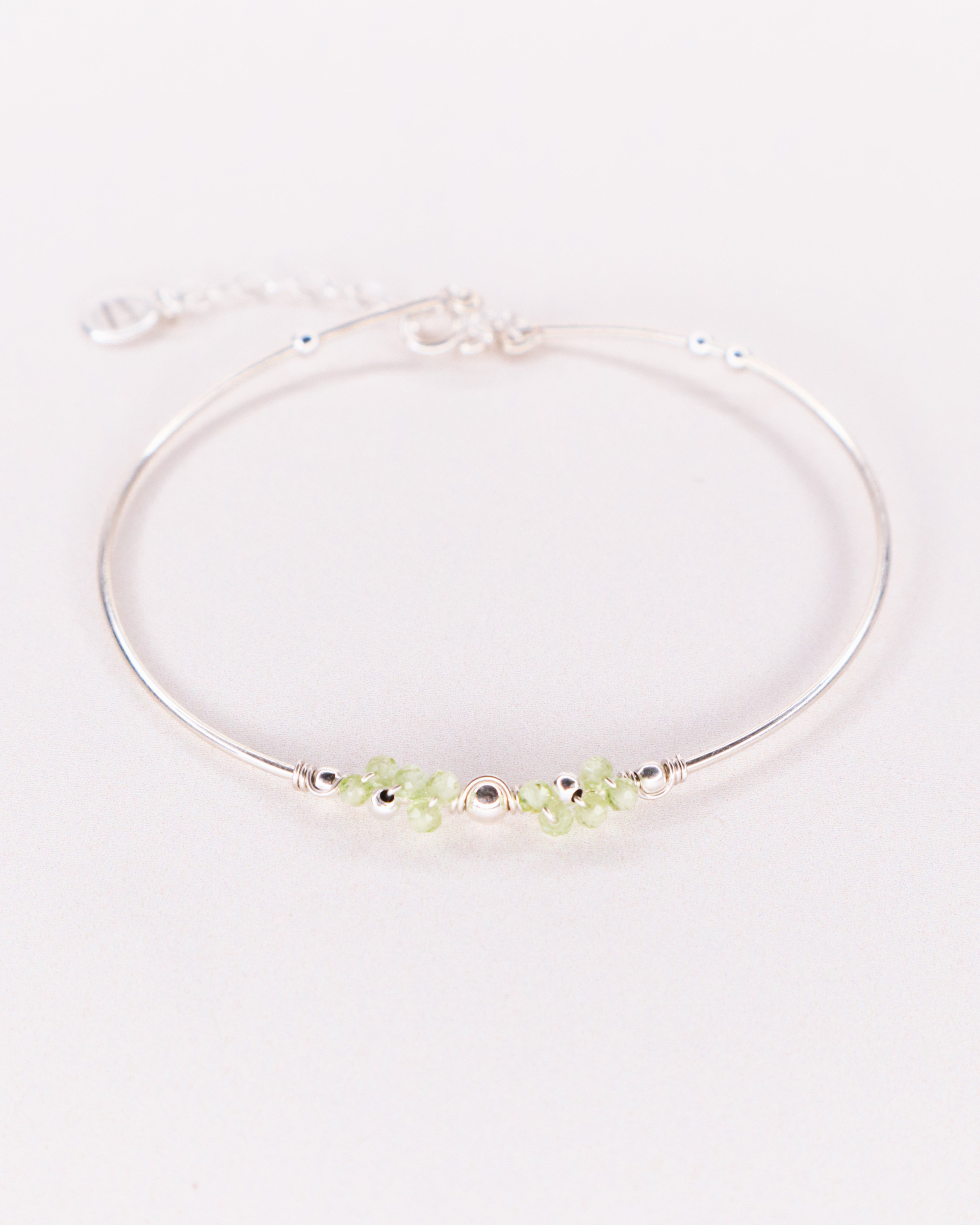 Nascita - Bracelet jonc femme personnalisable pierres precieuses de naissance or ou argent