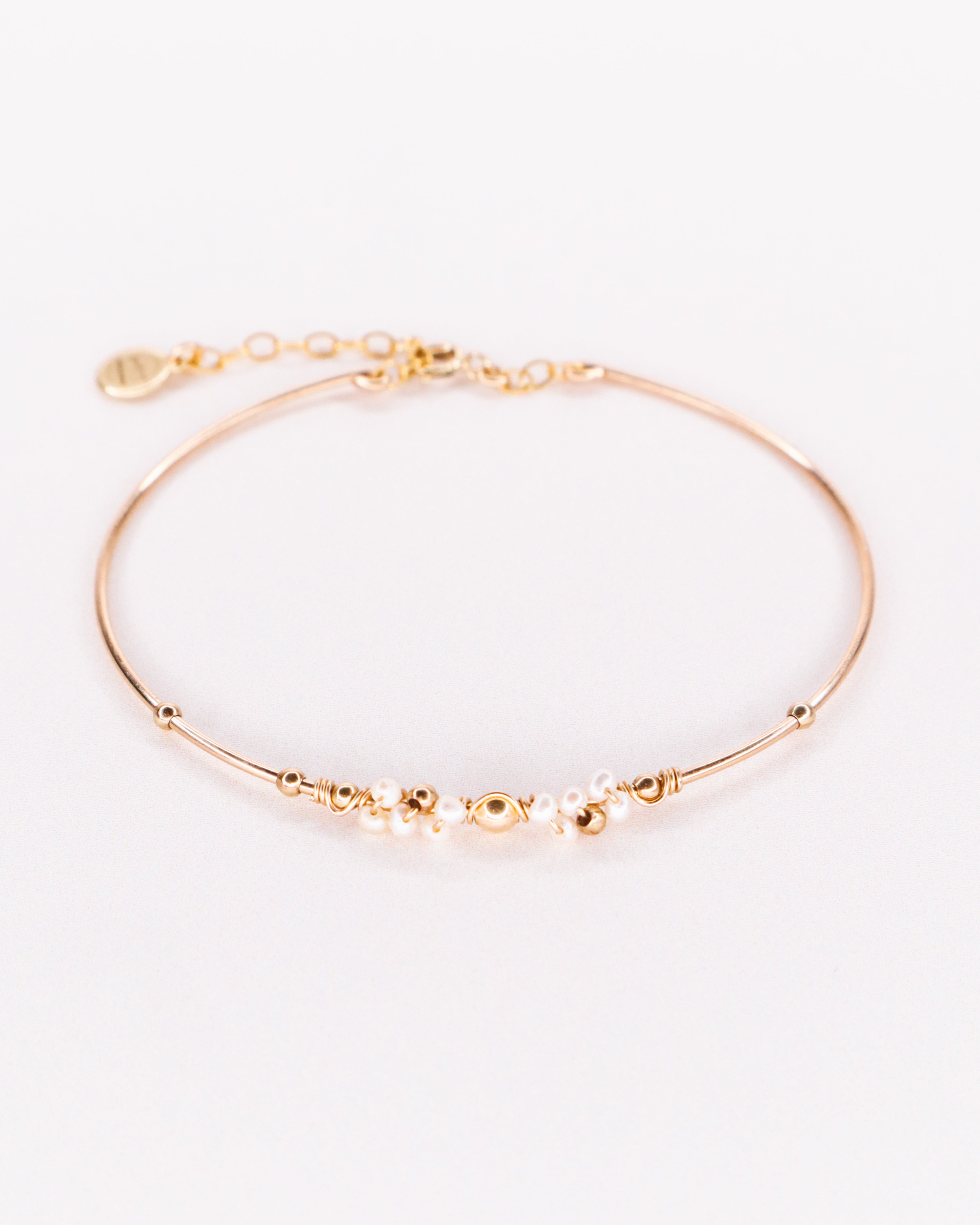 Nascita - Bracelet jonc femme personnalisable pierres precieuses de naissance or ou argent