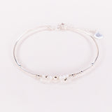 Nascita - Bracelet jonc femme personnalisable pierres precieuses de naissance or ou argent
