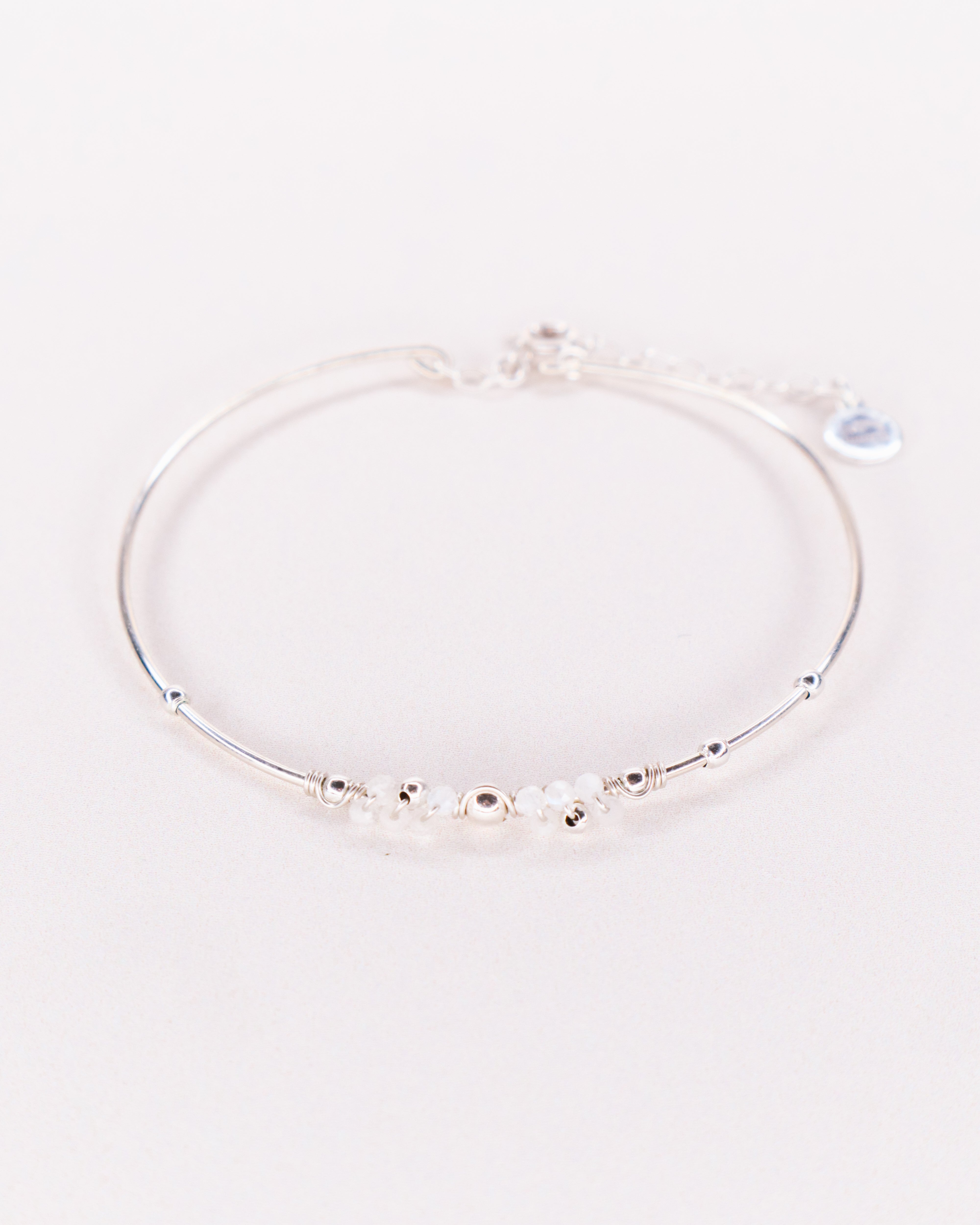 Nascita - Bracelet jonc femme personnalisable pierres precieuses de naissance or ou argent