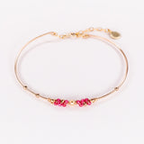 Nascita - Bracelet jonc femme personnalisable pierres precieuses de naissance or ou argent