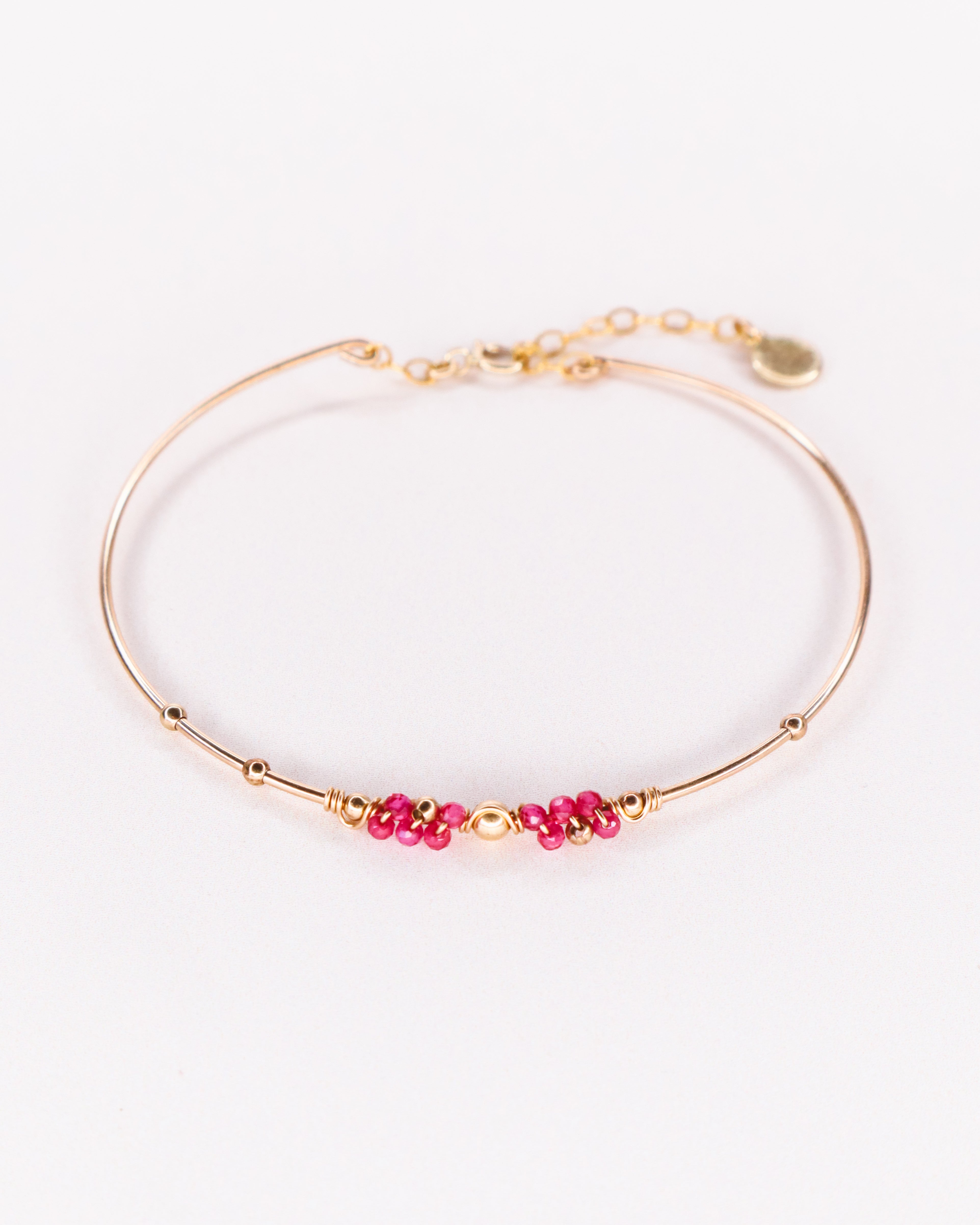 Nascita - Bracelet jonc femme personnalisable pierres precieuses de naissance or ou argent
