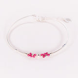 Nascita - Bracelet jonc femme personnalisable pierres precieuses de naissance or ou argent