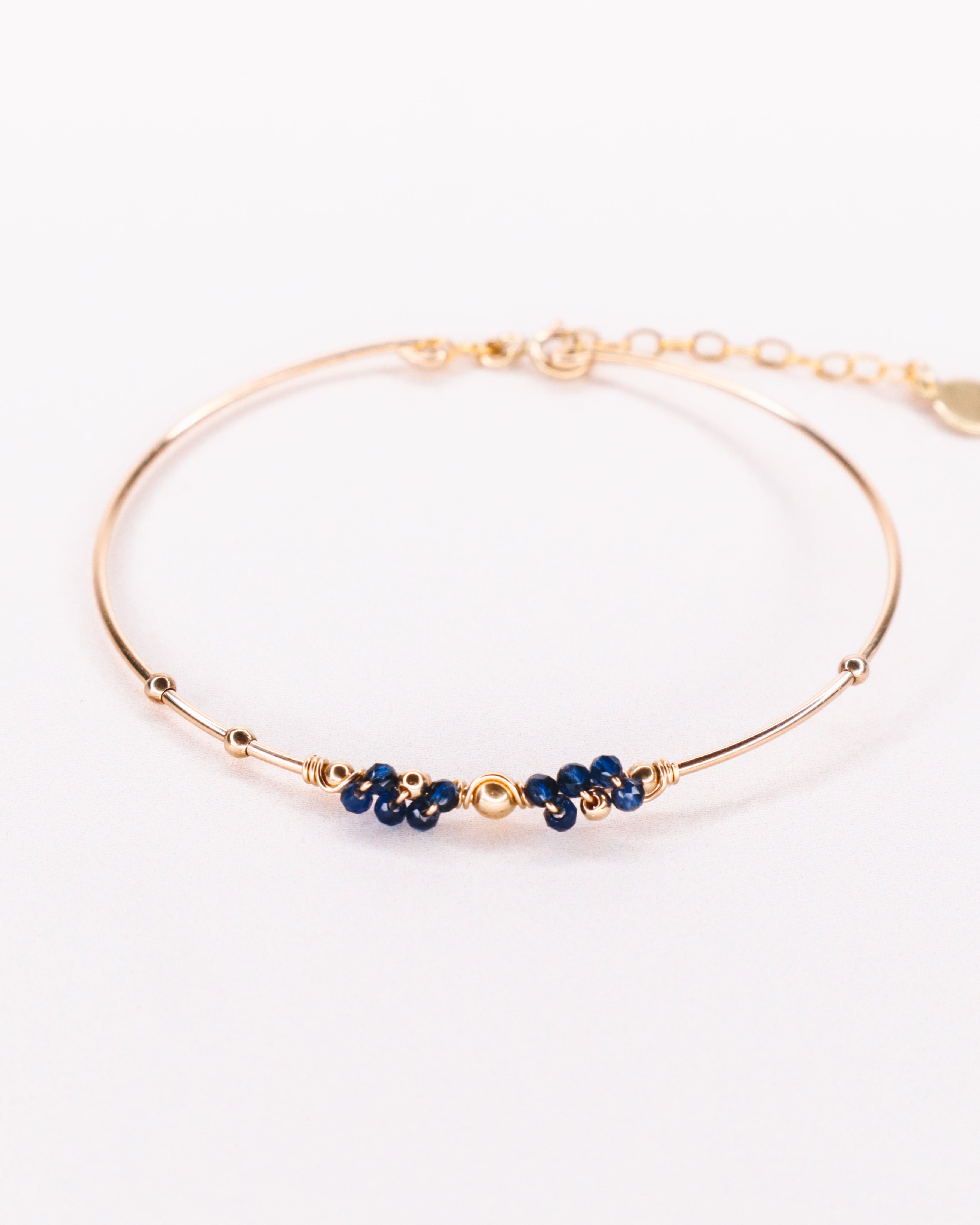 Nascita - Bracelet jonc femme personnalisable pierres precieuses de naissance or ou argent