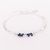 Nascita - Bracelet jonc femme personnalisable pierres precieuses de naissance or ou argent