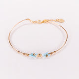 Nascita - Bracelet jonc femme personnalisable pierres precieuses de naissance or ou argent