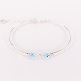 Nascita - Bracelet jonc femme personnalisable pierres precieuses de naissance or ou argent