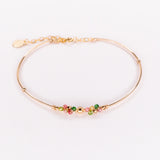Nascita - Bracelet jonc femme personnalisable pierres precieuses de naissance or ou argent