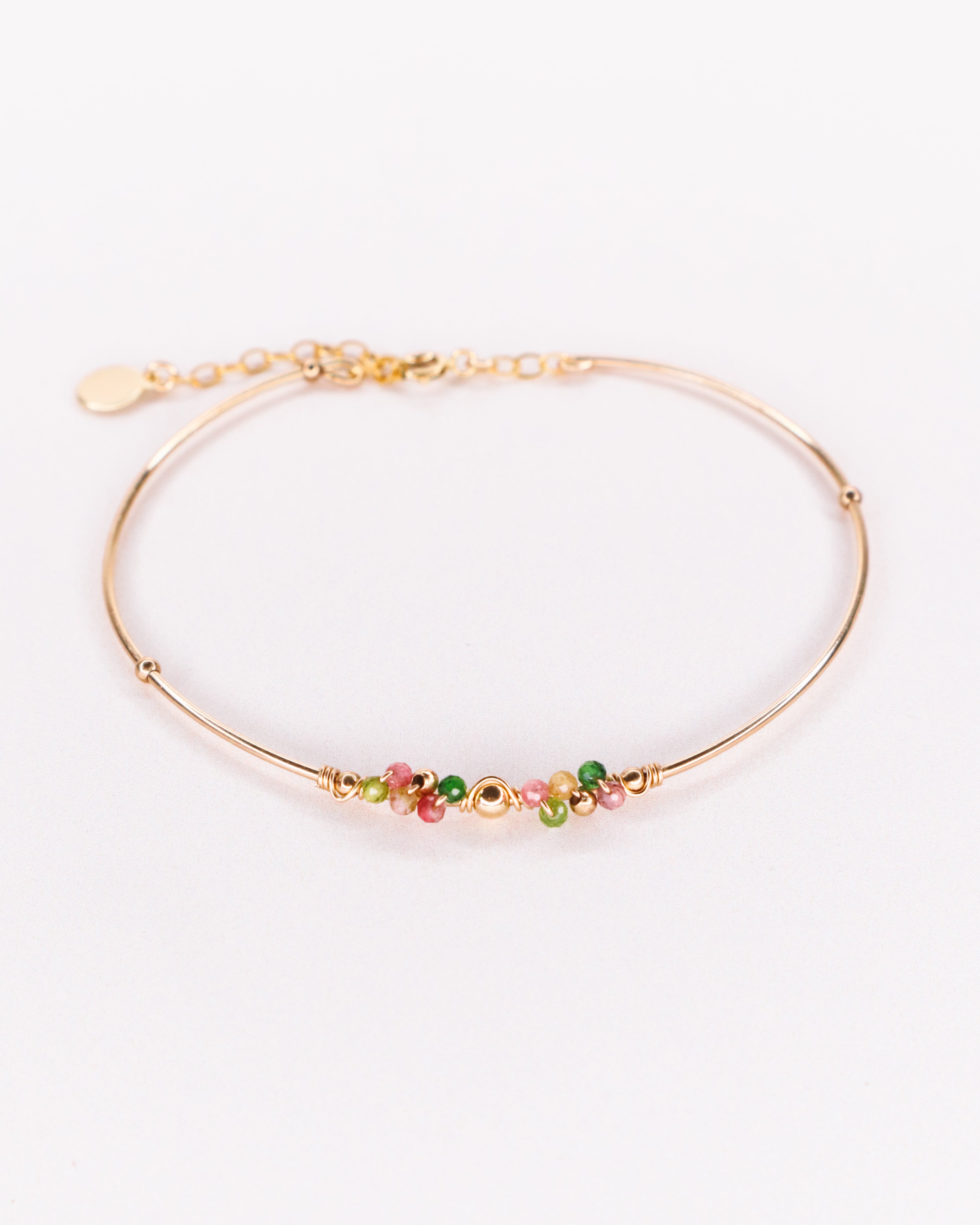 Nascita - Bracelet jonc femme personnalisable pierres precieuses de naissance or ou argent