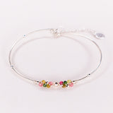 Nascita - Bracelet jonc femme personnalisable pierres precieuses de naissance or ou argent