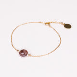 Nila - Bracelet femme agate botswana perle de culture or argent