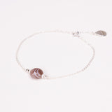 Nila - Bracelet femme agate botswana perle de culture or argent