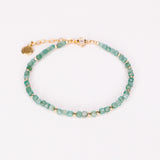 Ource vert - bracelet femme pierres aventurine verte or ou argent
