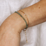 Ource vert - bracelet femme pierres aventurine verte or ou argent