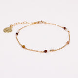 Pesaro - Bracelet femme chaine incrusté perle de culture jaspe mokaite