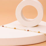 Pesaro - Bracelet femme chaine incrusté perle de culture jaspe mokaite