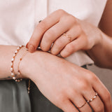 Pesaro - Bracelet femme chaine incrusté perle de culture jaspe mokaite
