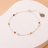 Pesaro - Bracelet femme chaine incrusté perle de culture jaspe mokaite