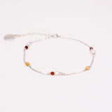 Pesaro - Bracelet femme chaine incrusté perle de culture jaspe mokaite