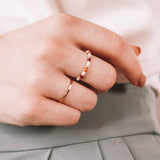 Po - bague martelee fine or ou argent