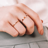 Po - bague martelee fine or ou argent