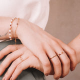 Po - bague martelee fine or ou argent
