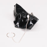 Tambora - faux piercing puces d'oreilles chaine perle de culture or argent