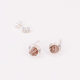 Yasur - Boucles d'oreilles puces agate botswana or ou argent