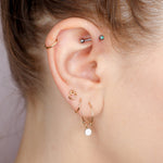 Dryade - Boucles d'oreilles puces rondes or ou argent
