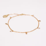 Acacia - Bracelet femme pampilles perle de culture or argent 