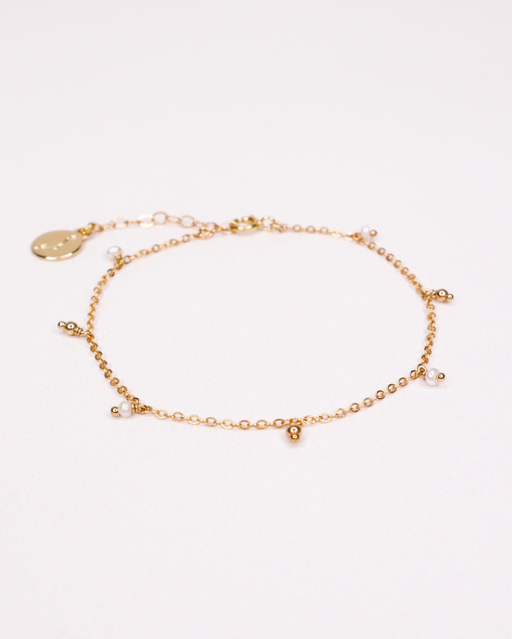 Acacia - Bracelet femme pampilles perle de culture or argent 