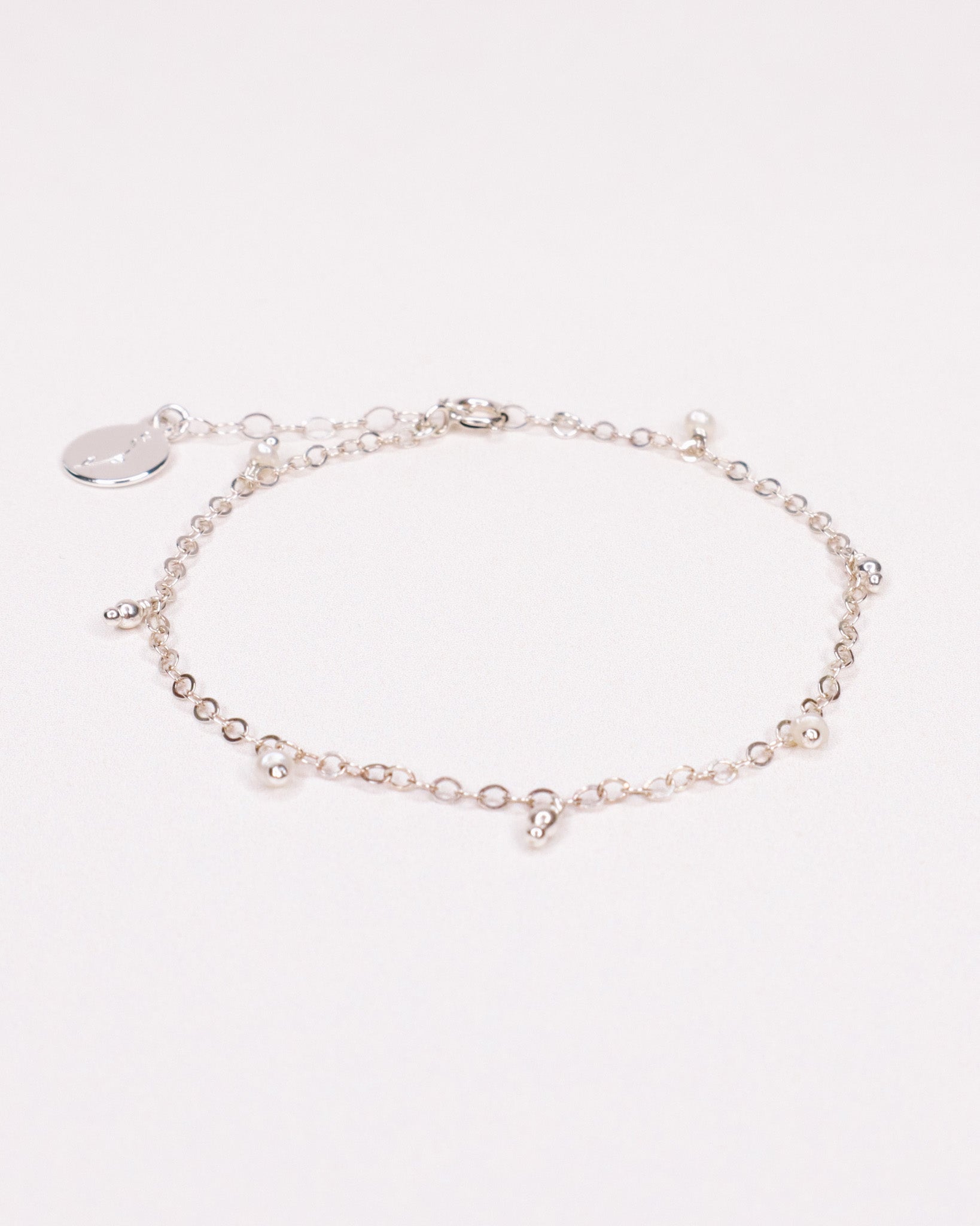 Acacia - Bracelet femme pampilles perle de culture or argent 