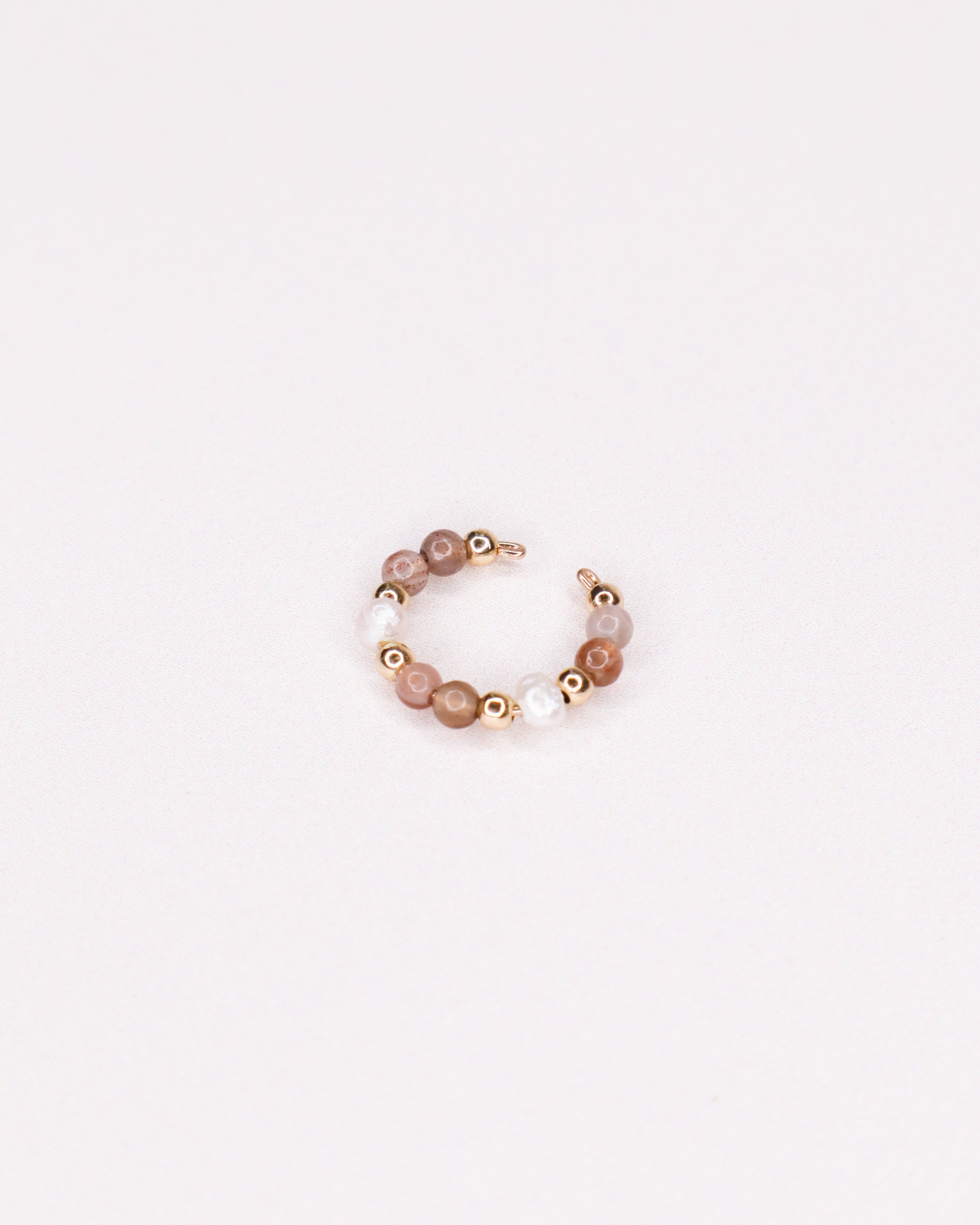 Agde - faux piercing femme pierres agate or ou argent